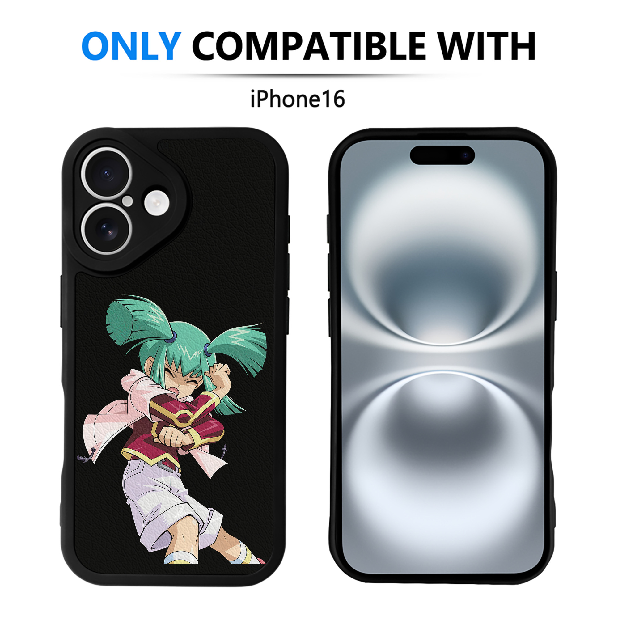 （画像用） 遊☆戯☆王 Yu-Gi-Oh! 【iPhone 16シリーズ対応】シリコンスマホケース（レザー調） 材質：シリコン